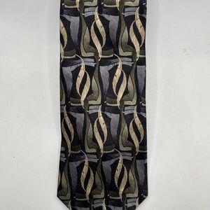 Arrow Black and Gold Patterned Tie